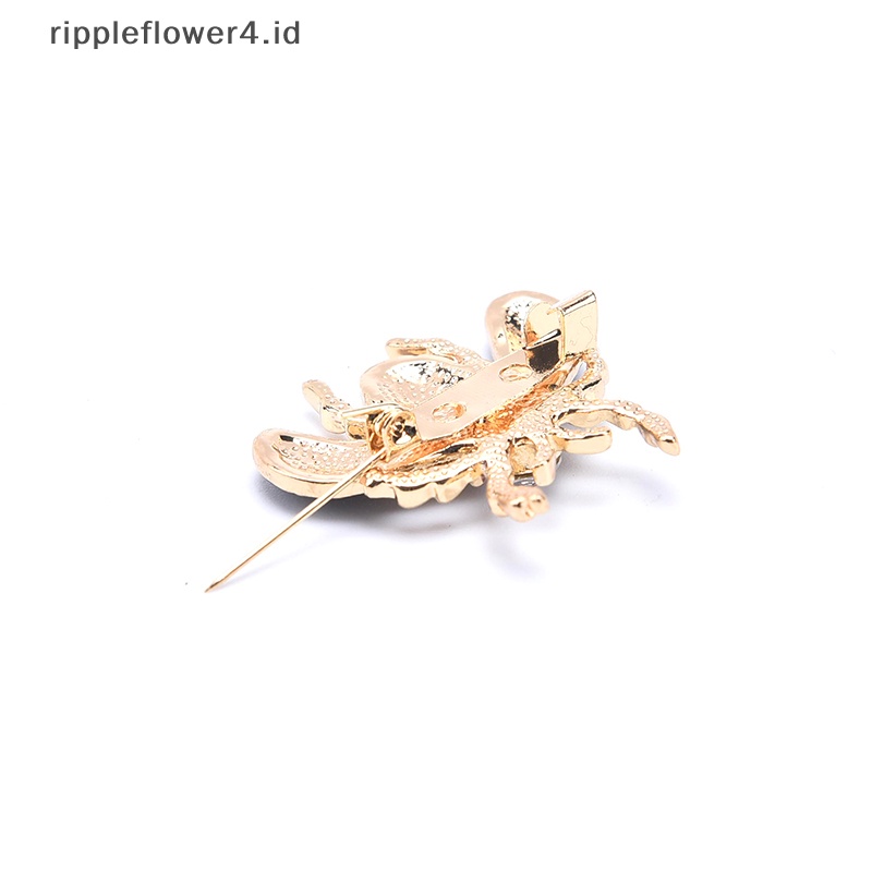 {rippleflower4.id} Fashion Enamel Kristal Lebah Bros Pin Kartun Bros Kecil Wanita Perhiasan Hadiah~