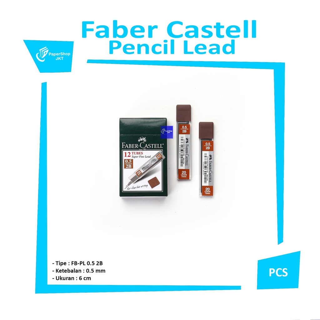 

FABER CASTELL - Isi Pensil Mekanik 0.5mm 2B - Super Lead Fine - Tube