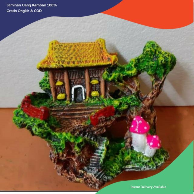 hiasan aquarium rumah klenteng, hiasan aquarium klenteng, dekorasi aquarium rumah klenteng, dekorasi