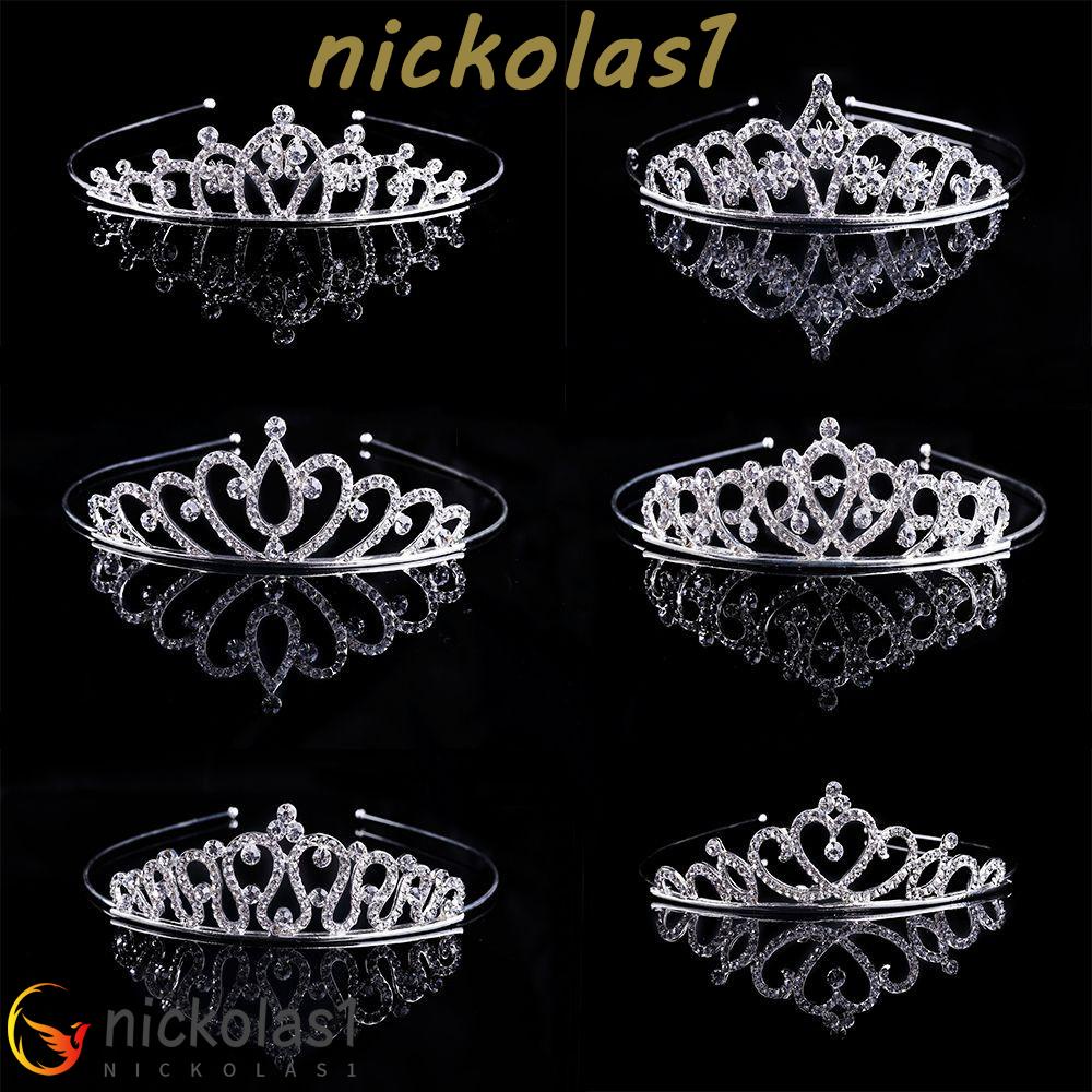 Nickolas1 Kristal Berlian Imitasi Mahkota Bando Hiasan Rambut Fashion Cinta Hati Aksesoris Rambut Perhiasan Tiara Head Piece Bridal Wedding Jewelry