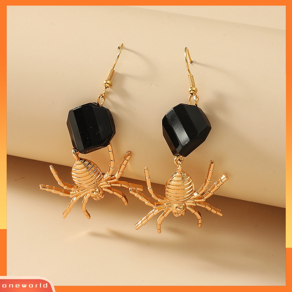[WOD] Wanita Vintage Spider Anting Drop Menjuntai Berlebihan Panjang Hewan Perhiasan Dekorasi