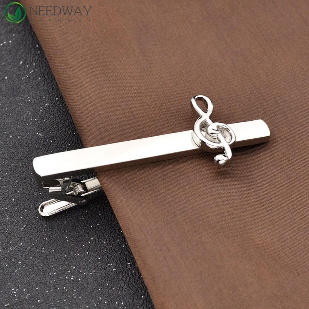 Needway Perhiasan Pria Fashion Dasi Klip Musik Note Tie Clip Dasi Pin