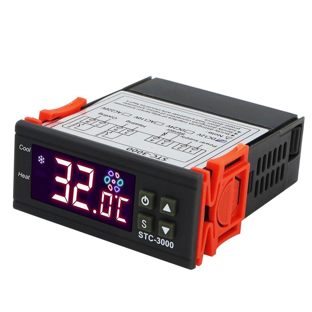POPULAR Populer Digital Temperature Controller STC-3000 Dengan Sensor 12V 24V 110V-220V Thermoregulator