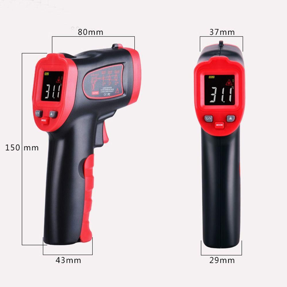 TOP Termometer Infrared Digital Industrial Untuk Masak Dapur Genggam Bukan Untuk Manusia -58°F~752°F (-50°C~400°C)