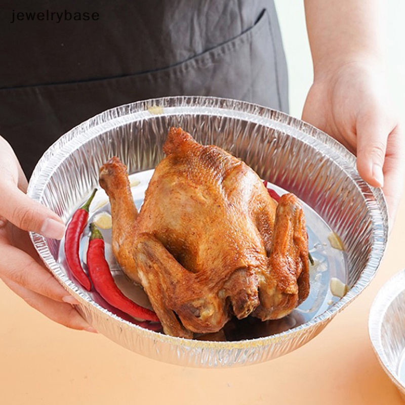 [jewelrybase] 10pcs 6/7 /8 /9 inch Loyang Bulat Foil Pie Dish Tin Cake Tray Loyang Bake Cases Butik