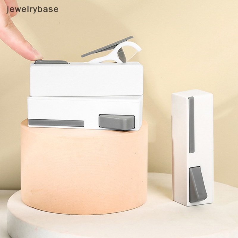 [jewelrybase] Kotak Penyimpanan Flosser Gigi Portable Otomatis Plastik Floss Pick Dispenser Butik