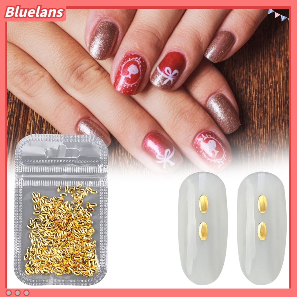 [BLM] 500pcs /Pack Stud Nail Art Desain Hollow Dekorasi Kuku Logam Fashion Manicure Rivet Sequin Untuk Kecantikan