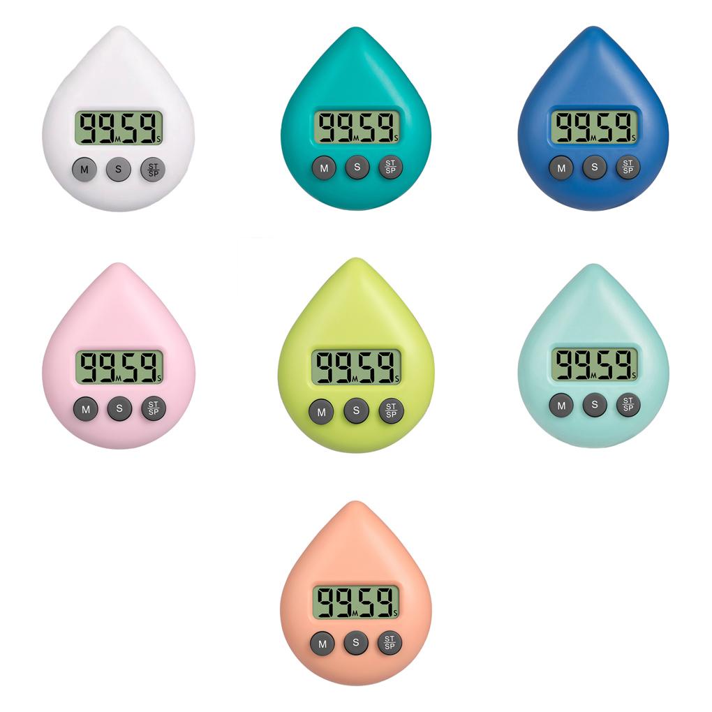 Water Drop Electronic Sucker Digital Timer Belajar Stopwatch Display Alarm Clock Shower Shop Perangkat Pengingat Rumah Hadiah