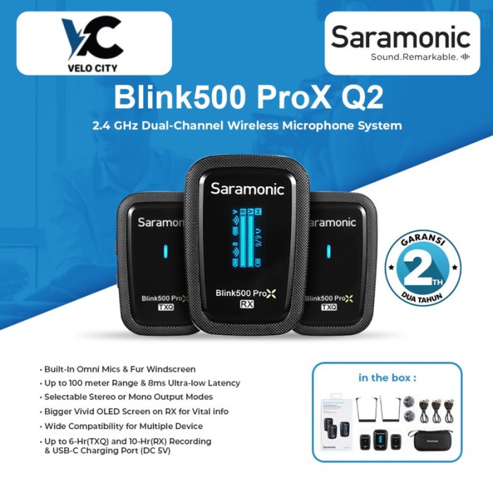 Saramonic Blink 500 Pro X Q2 Dual-Channel Wireless Microphone System