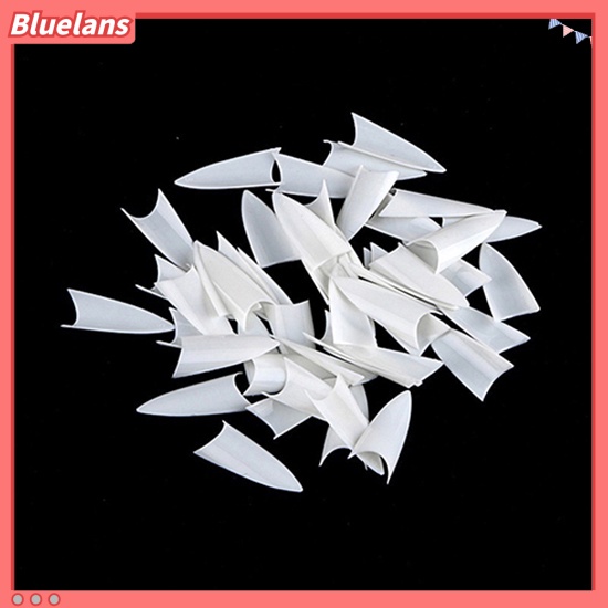 [BLM] 500pcs Tips Kuku Imitasi Akrilik Tajam Nail Art Cat Praktek Polish Display Palette