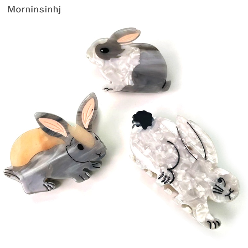 Mornin Rabbit Hair Claw Clip Cute Acetate Claw Clips Kawaii Jepitan Rambut Hewan Jepit Rambut Anak Perempuan Aksesoris Rambut Wanita id