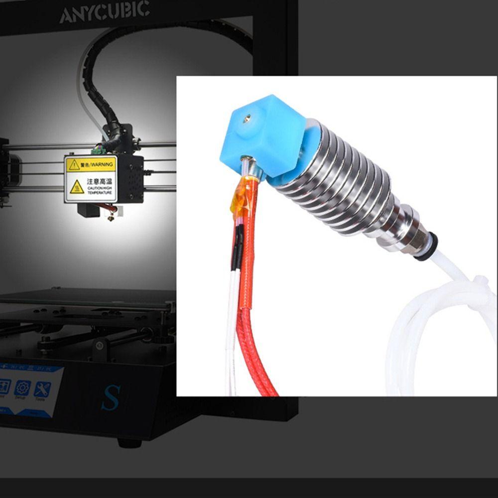 Populer Extruder Kit Hot End 3D Printer Parts 0.4mm Nozzle 12V 40W Dengan Kaus Kaki Silikon Untuk Anycubic I3 Mega