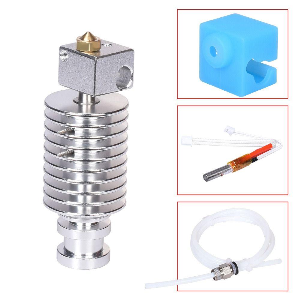 Populer Extruder Kit Hot End 3D Printer Parts 0.4mm Nozzle 12V 40W Dengan Kaus Kaki Silikon Untuk Anycubic I3 Mega