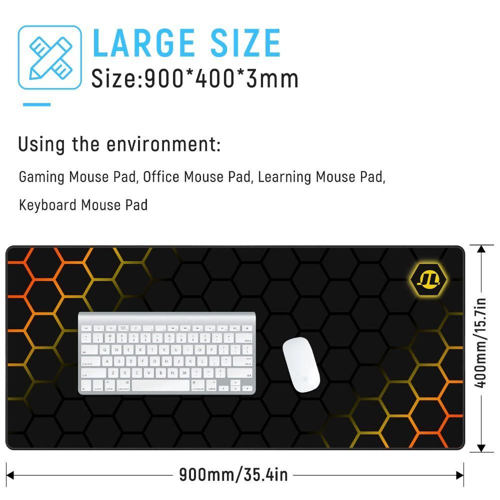 Populer Alas Mouse Jahitan Tepi Hitam Water-proof Desk Pad