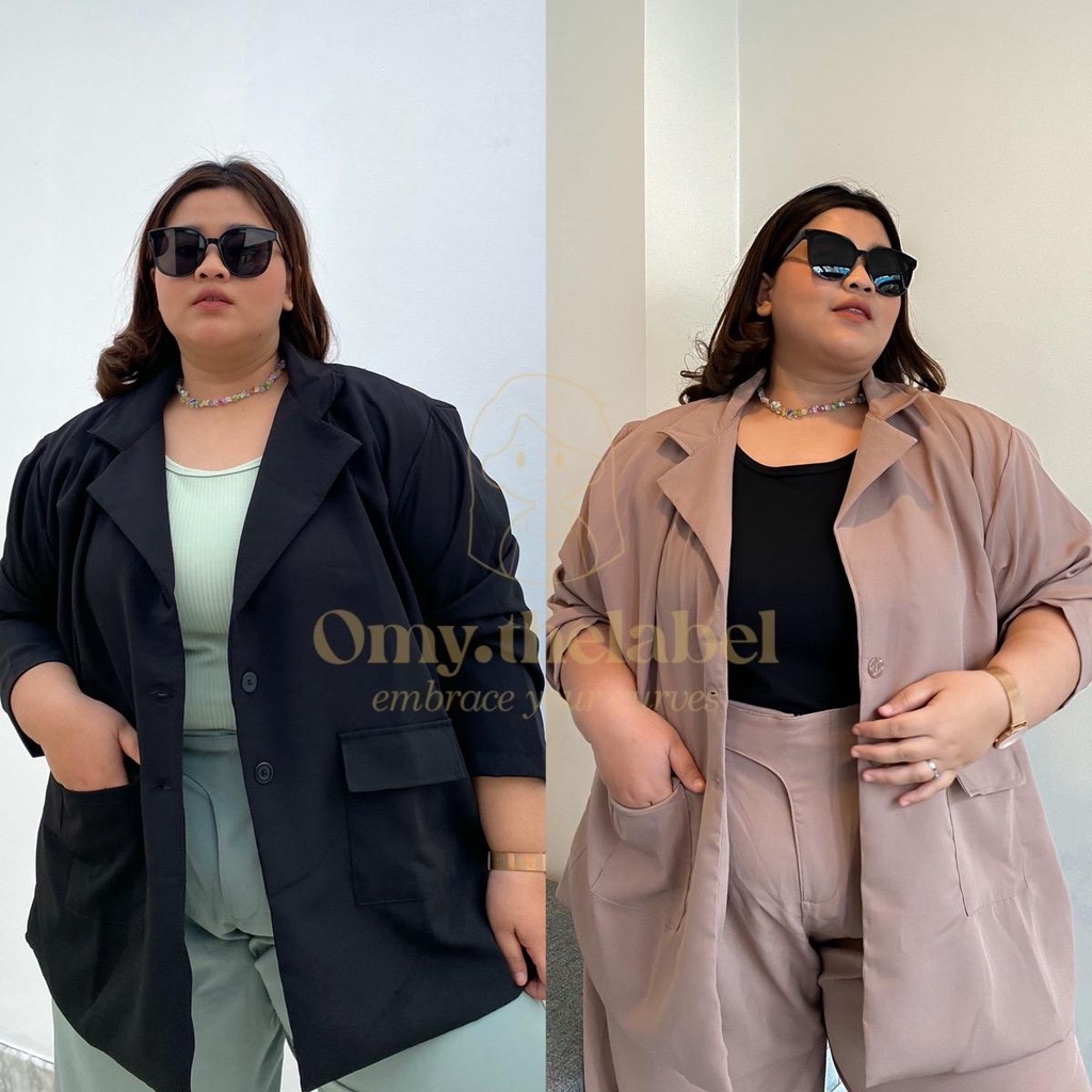 April Blazer | Super Jumbo | Muat BB 140++ LD 150 | Big Size Plus Size Oversize | Long Sleeve Suit O
