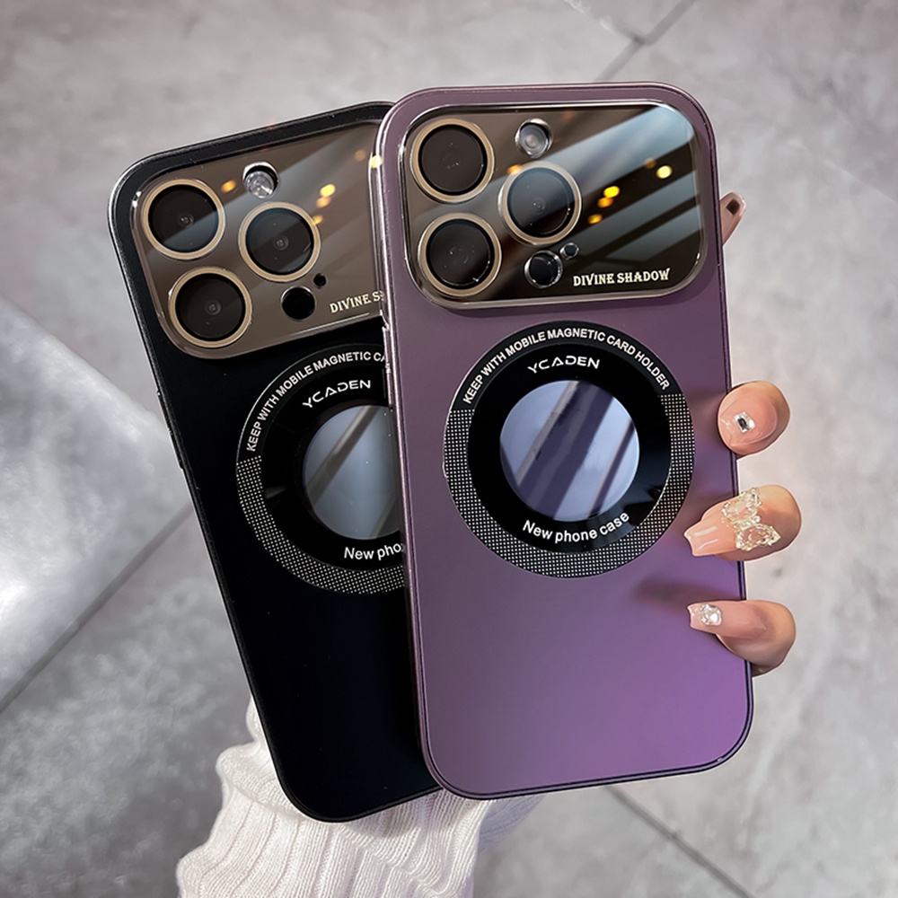 Casing Ponsel AG Frosted Mewah Untuk iPhone 11 Pro 12 13 14 Pro Max Casing Magnetik Matte Shockproof Cover Pelindung Kamera Casing