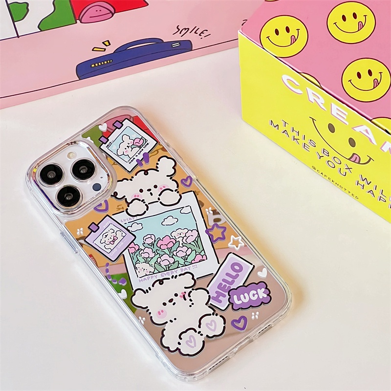 Cocok Untuk Iphone14 Pro Max iPhone Phone Case Permukaan Cermin Kamera Perlindungan Shockproof Kuat Kompatibel Dengan Iphone13 13pro 13prm iPhone 11 7Plus 8Plus Xr XS 12 Pro Max Phone Case