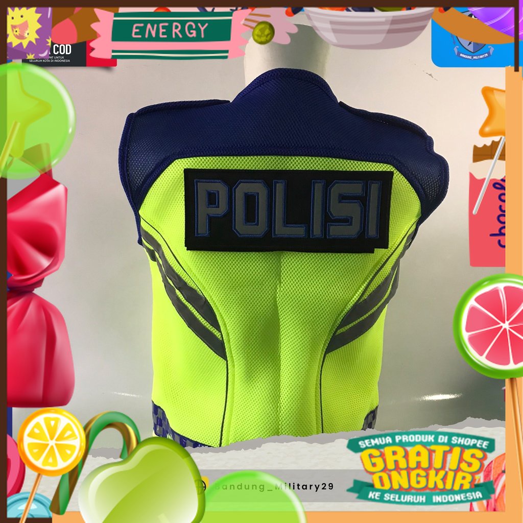 Rompi Polisi Provos Security Satpam TNI AD SENKOM RAPI Linmas  Terbaru Double Mesh Tebal - Motif Mar