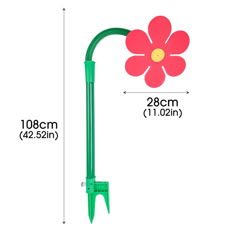 360° Rotatable Sunflower Shaped Sprinkler Great Water Flow Lawn Sprinkling Spouts Cute Dancing Irrigating Nozzle Alat Siram Hias Taman Sistem Irigasi Pertanian Efisien