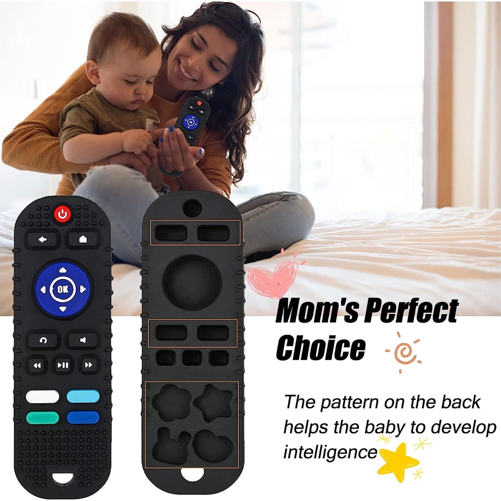 Bayi Tumbuh Gigi Remote Tahan Lama Mainan Bayi Remote Control Mainan Mengunyah Mainan Sensorik Edukasi Dini Untuk Bayi Tumbuh Gigi
