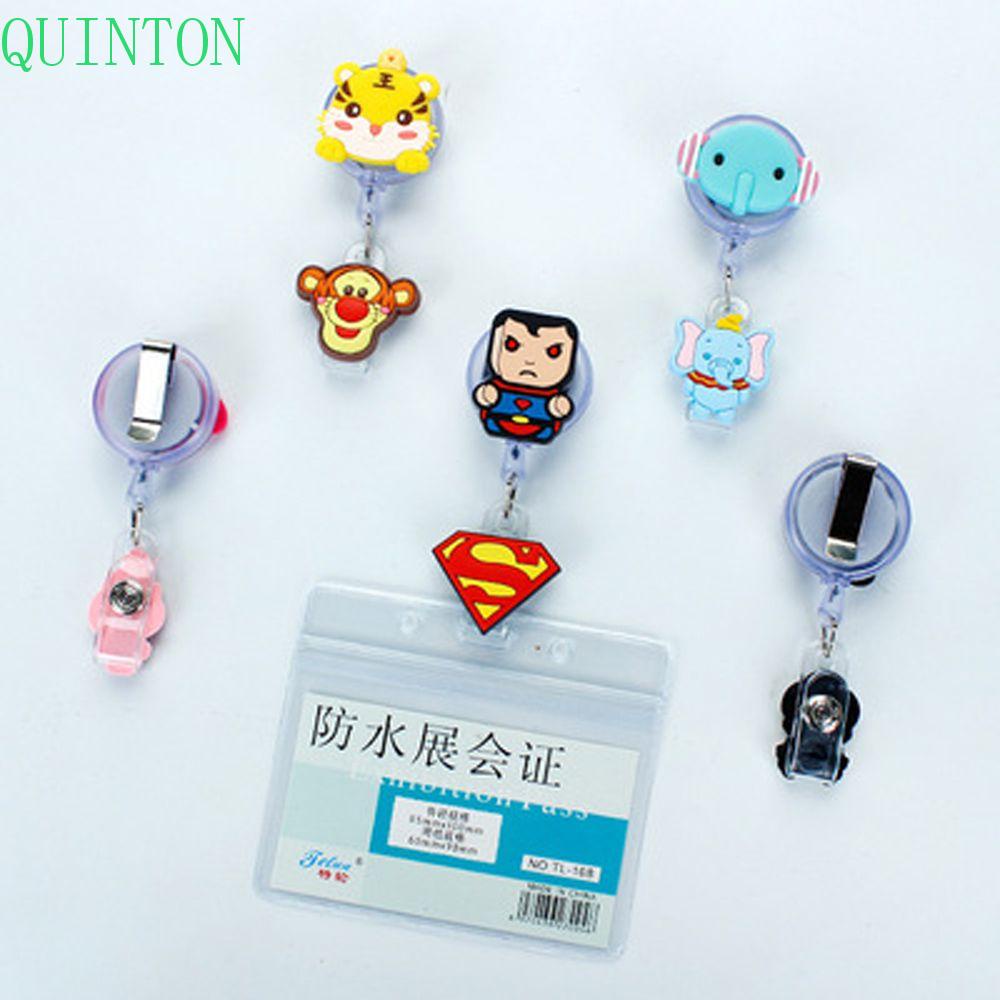 Quinton Retractable Badge Reel Anime Lucu Name Tag Kartun Card Holder Badge Holder Name Card Holder