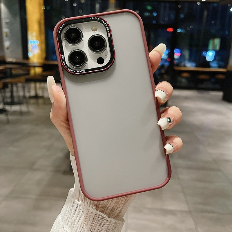 Luxury Matte Lycra Lens Protect Skin Feel Case IPhone 11 12 13 14 Pro Max 14 Plus Men Man's Fashion Camera protect Glass