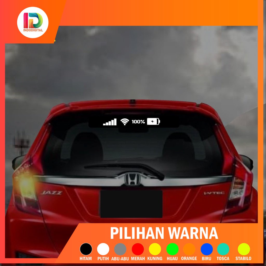 CUTTING STIKER BATERAI SINYAL WIFI KACA MOBIL TRUK