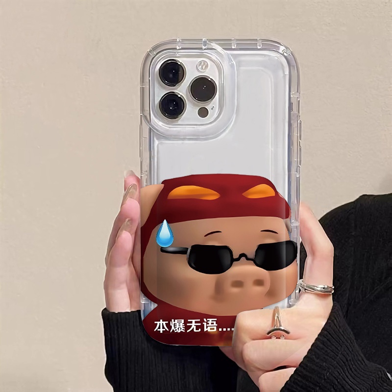 IPHONE Cute Couple Pigs Soft Phone Case Kompatibel Untuk Iphone14 13 11 12 Pro XS Max X XR 7 +8 Plus Casing TPU Silikon Shockproof Cover