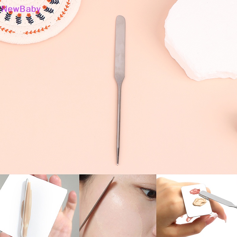 Newbaby 1Pc Foundation Cair Stik Warna Makeup Stainless Steel Metal Stir Stick ID