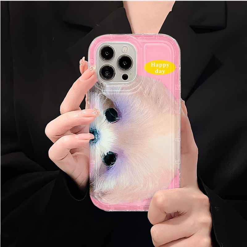 IPHONE Soft Phone Case Kompatibel Untuk Iphone14 13 11 12 Pro XS Max X Xr7 +8 Plus Casing Anjing Lucu TPU Silikon Shockproof Cover