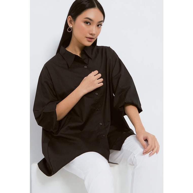 Ms Daisy Gianna Oversized Shirt Baju Atasan Kemeja Wanita Kasual