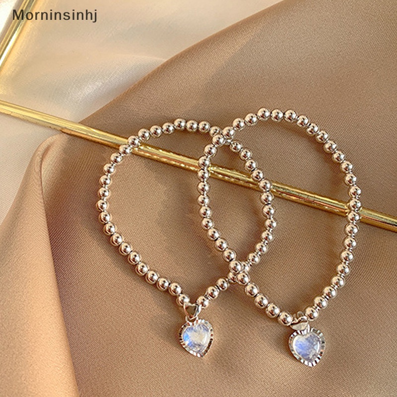 Mornin Fashion Aesthetic Hati Kristal Liontin Kalung Trendi Gelang Rantai Pergelangan Tangan Untuk Wanita Gadis Lucu Rantai Choker Kerah Perhiasan id