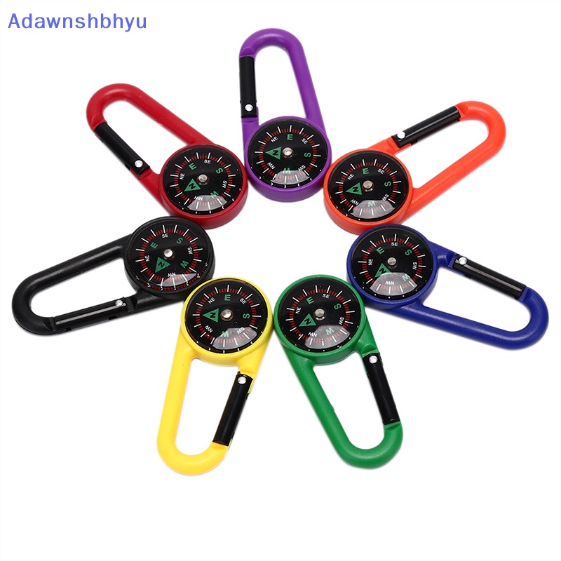 Adhyu Gantungan Kunci Portable Kompas Hiking Carabiner Kompas Outdoor Camping Ring Compass ID