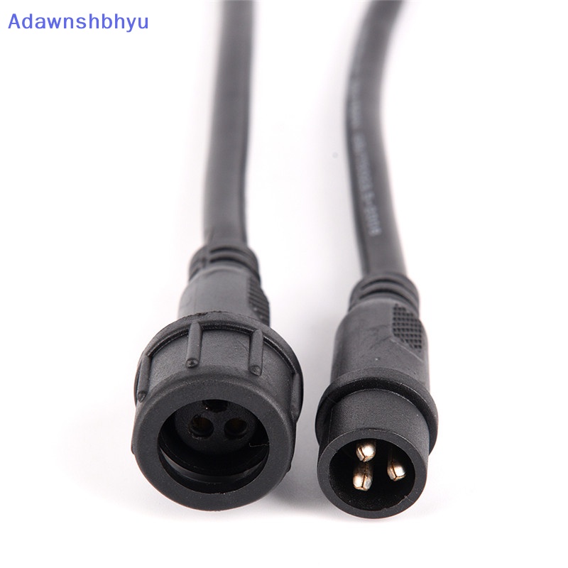 Adhyu IP65 Kabel AC 3Pin Anti Air 18AWG Wire LED Cable Connector Plug ID