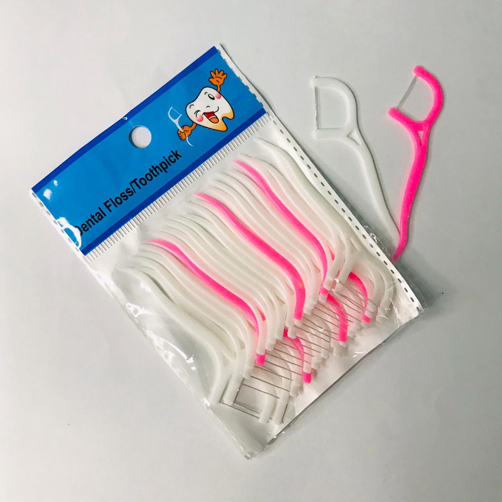 GOS -I411- Pembersih Sela Gigi - Dental Floss Benang Tusuk Gigi isi 25pcs Higienis