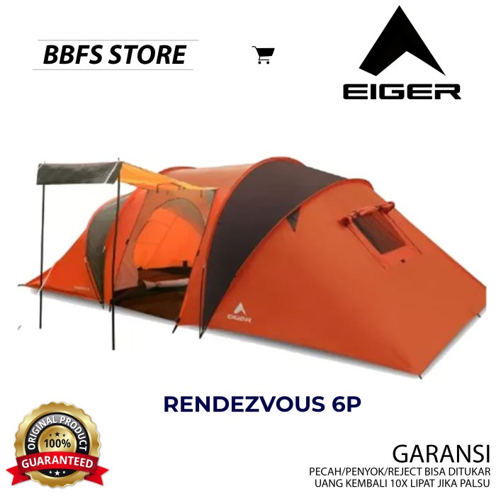 EIGER ORIGINAL RENDEZVOUS 6P TENT TENDA KEMPING OUTDOOR ADVENTURE