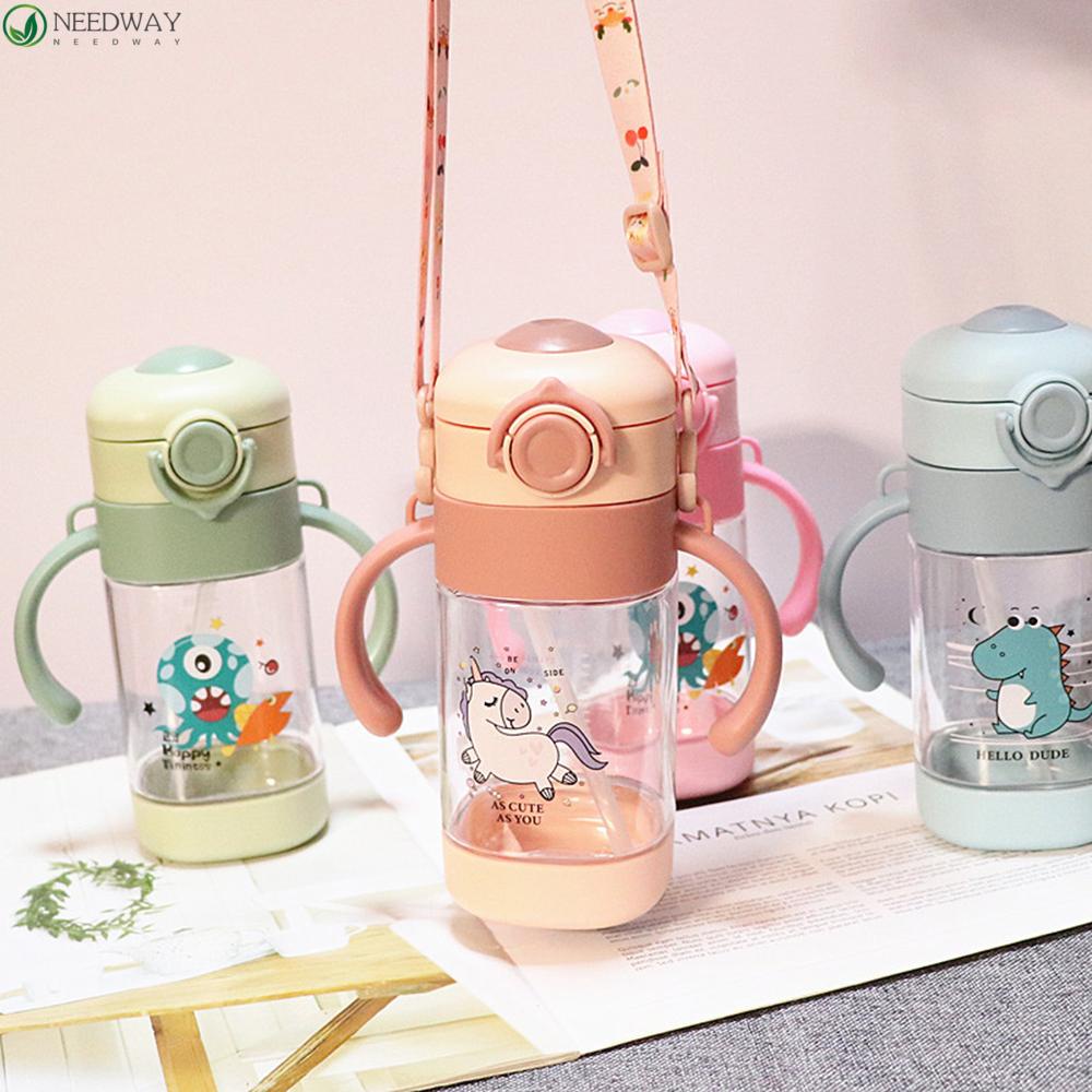 Needway Botol Air Minum Anak Portable 280ml Bayi Plastik Anak Memantul Tutup Cangkir Mug Outdoor