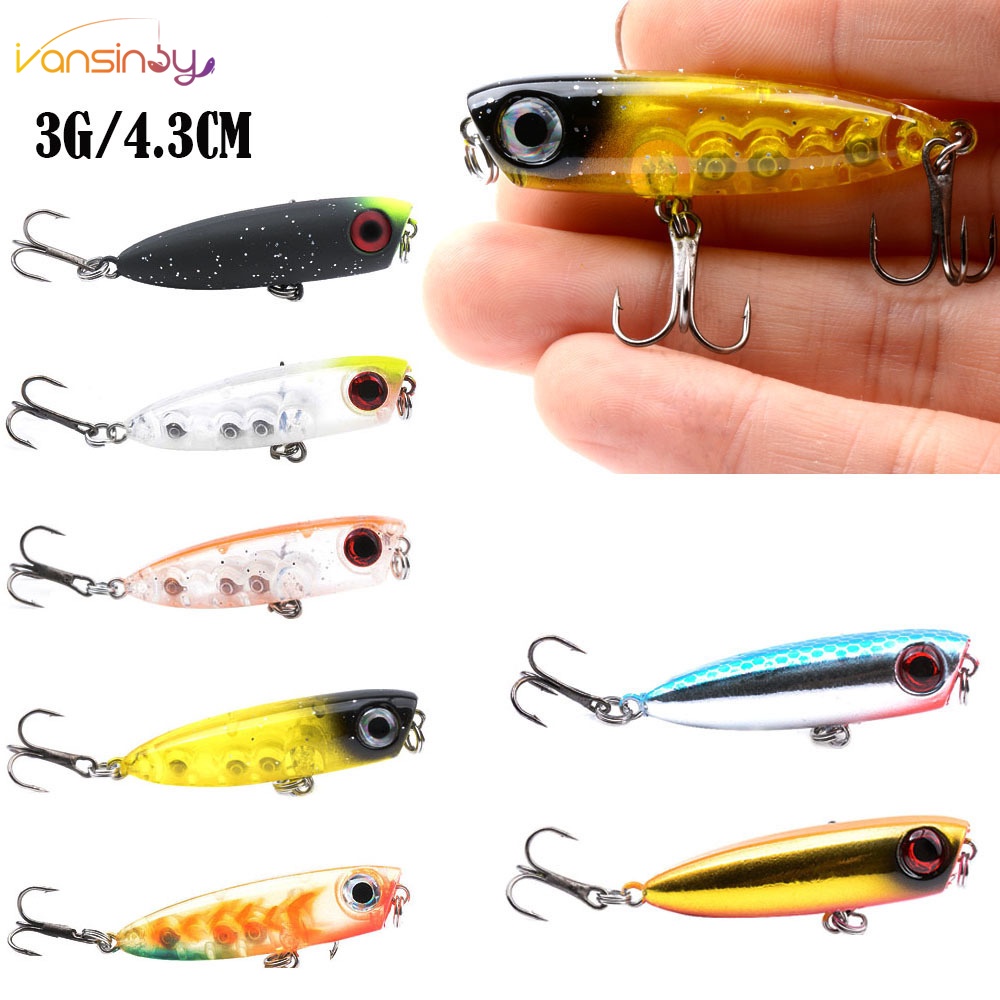 Umpan Pancing 3.0g /4.3cm Pensil Tenggelam Lambat Lures Umpan Pancing Keras Penyumbat Ikan Untuk Salmon Redfish Trout Bas