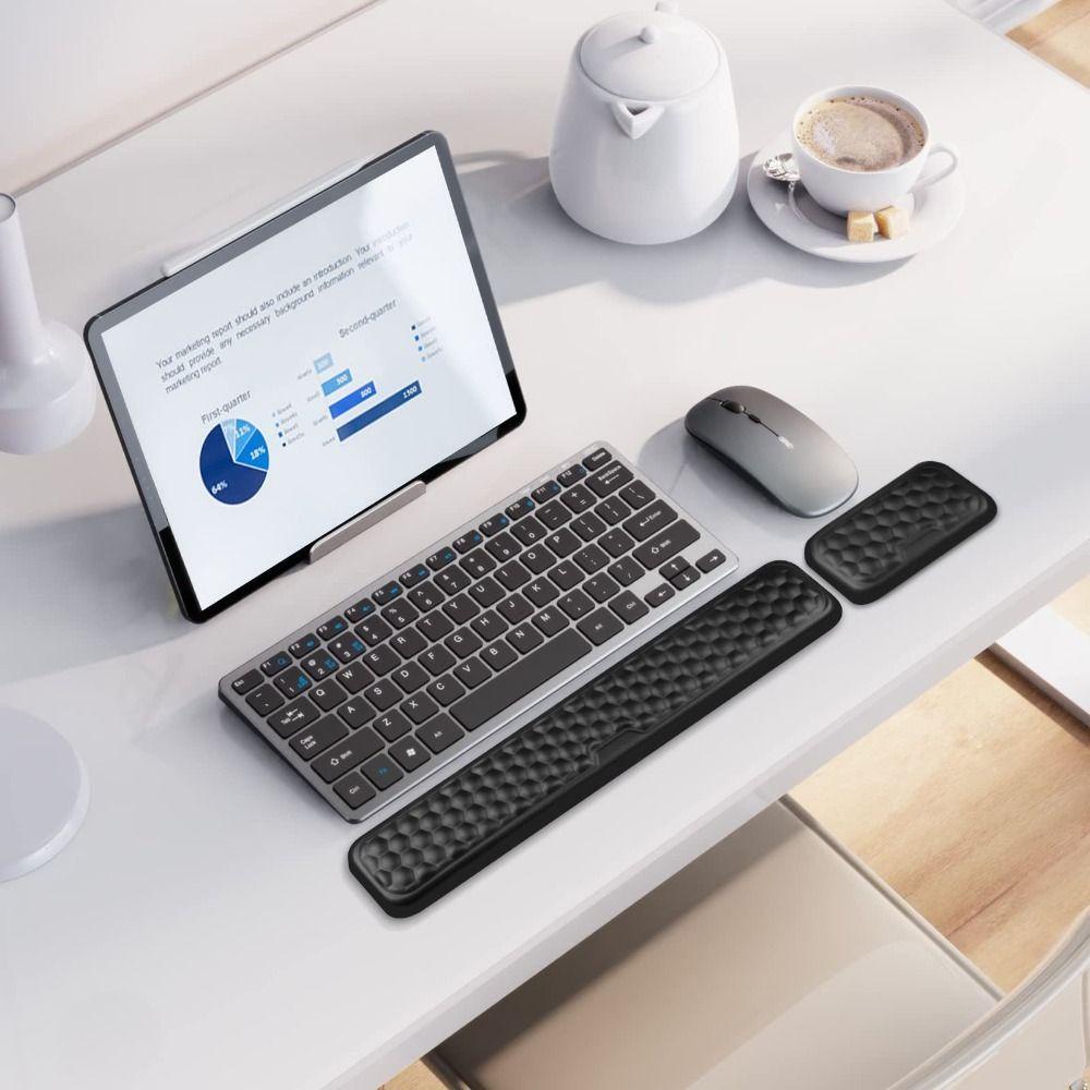 Populer Keyboard Wrist Rest Non-Slip Besar Lembut Penyangga Pergelangan Tangan Untuk Mengetik Komputer Laptop
