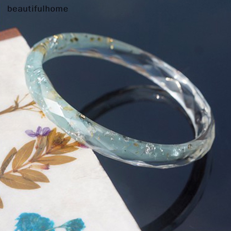 {beautifulhome} Cetakan Silikon Transparan Gelang Resin Alat Pembuat Cetakan Resin.