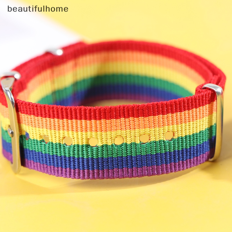 {beautifulhome} 2pcs Rain Lesbians Gays Bisexuals Transgender Anyaman Pasangan Hujan Gelang.