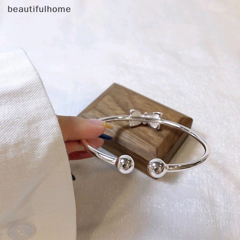 {beautifulhome} Adjustable Ikatan Simpul Perak Manset Gelang Warna Silver Liontin Gelang Untuk Wanita Pembukaan Yang Dapat Disesuaikan Bangle Pesona Perhiasan Pesta Fashion.