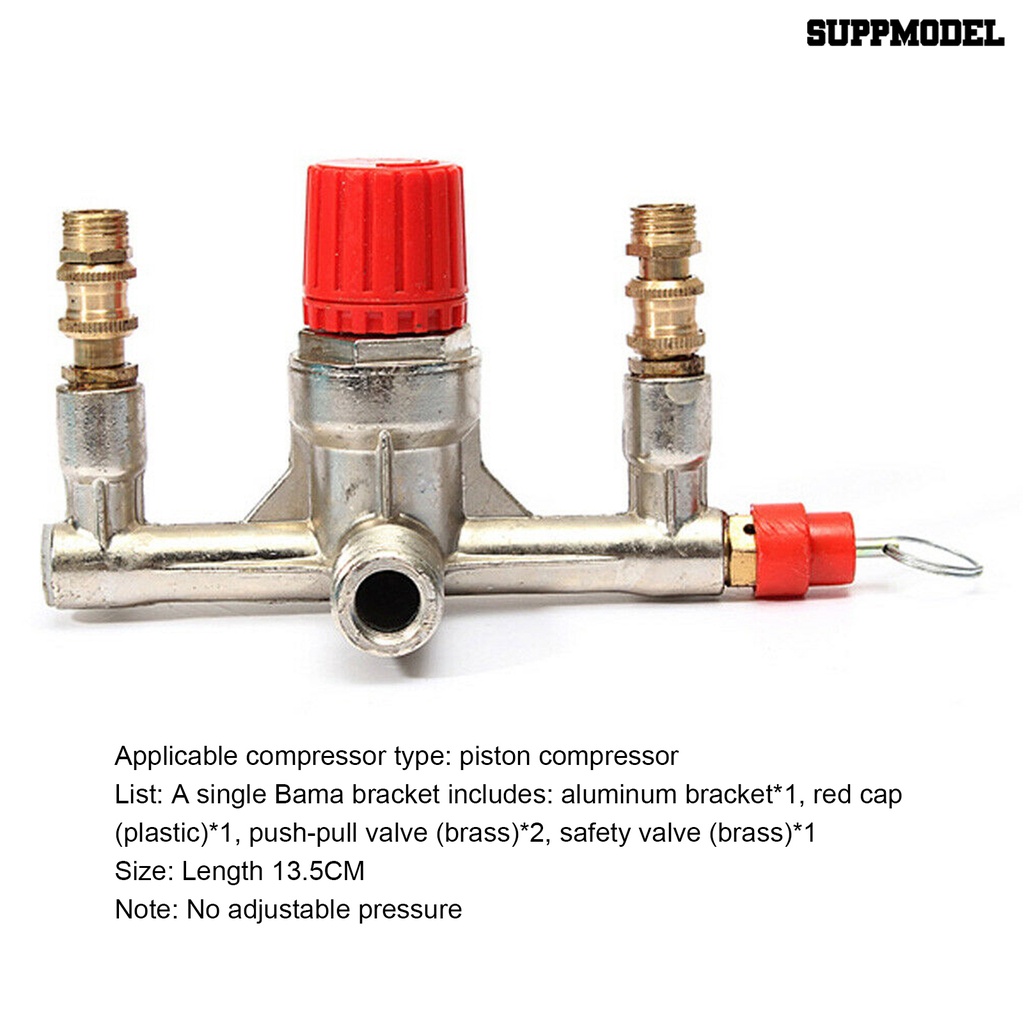 [SM] Bracket Alumunium Saklar Kompresor Angin Pressure Release Valve Pompa Parts Kit
