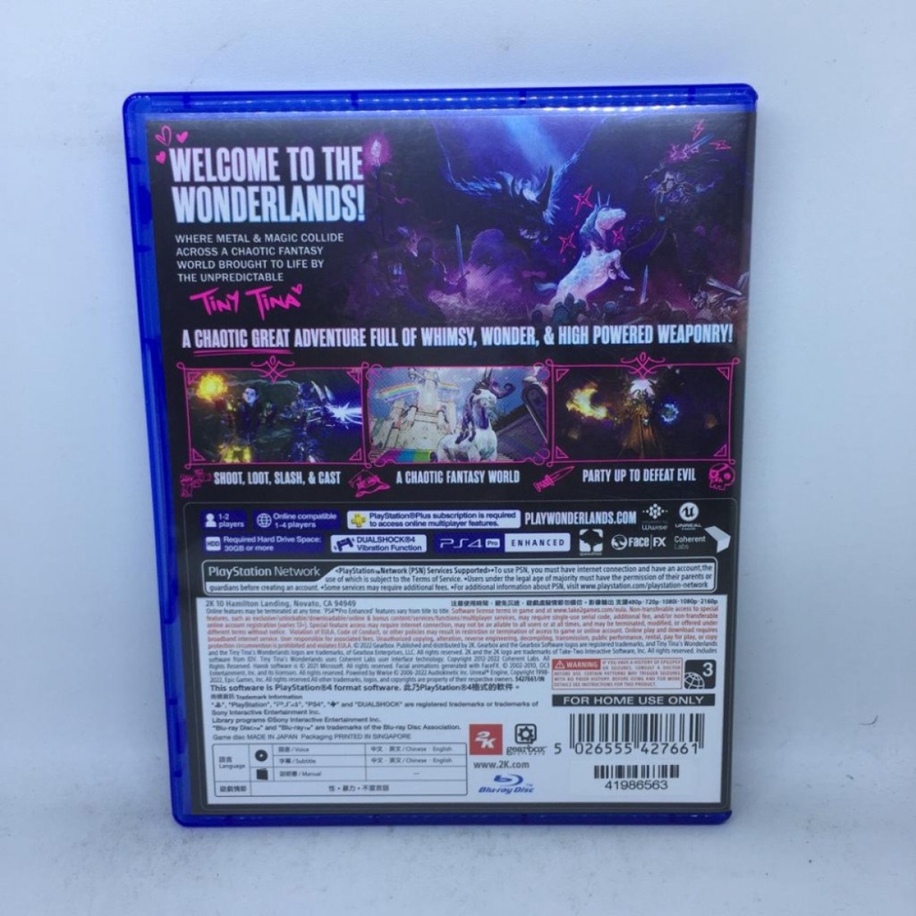 BD PS4 Tiny Tina's Tinas Tina Wonderlands Next Level Edition