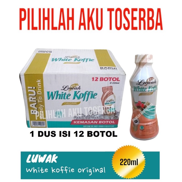 

Kopi LUWAK WHITE KOFFIE 220 ml - ( 1 DUS isi 12 botol )