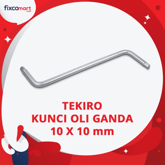 Tekiro Kunci Oli Ganda 10 X 10 mm / Tekiro Drain Plug Wrench