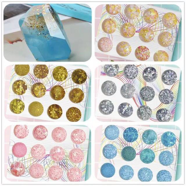 Glitter gliter sequin untuk nail art 1 box isi 12 pcs