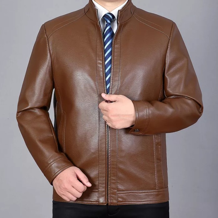 jaket kulit terbaru dari jaket kulit domba/ jaket kulit asli pria 100% original.jaket kulit domba Ga