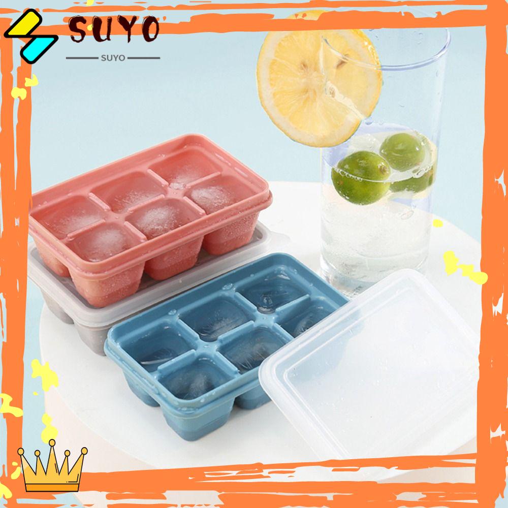 Suyo 2PCS Ice Cube Tray Alat Dapur Pembuat Es Silikon DIY