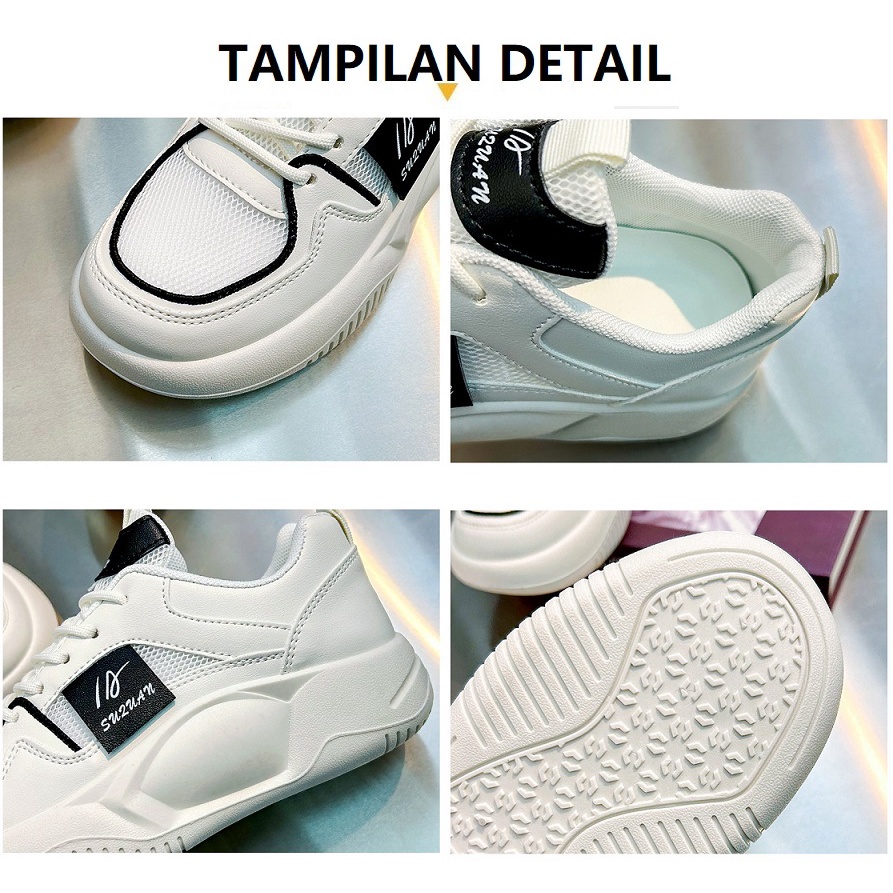 LM - 0298 FREE BOX Sepatu Sports Sneakers Wanita Korean Casual Style Shoes Import